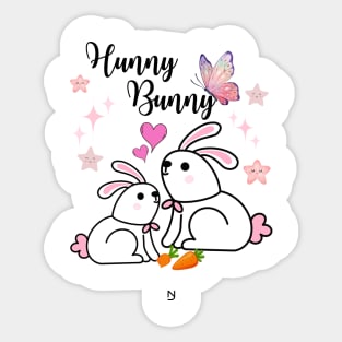 Hunny bunny rabbit Sticker